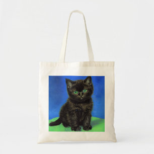 Van Gogh Style Black Kitten Tragetasche