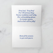 Van Gogh Style Blue Christmas Feiertagskarte (Innenseite)