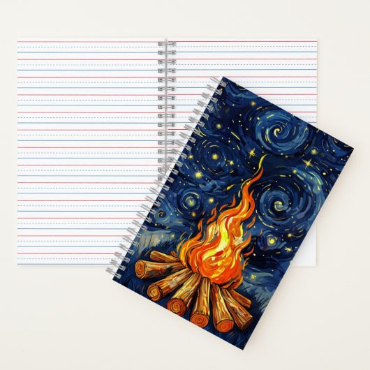 Van Gogh Style Campfire Notizblock (Innen)