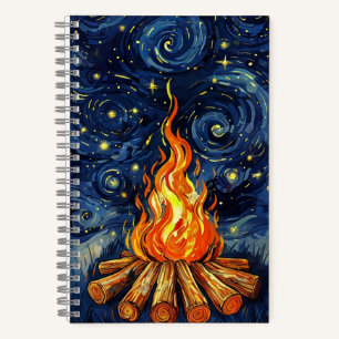 Van Gogh Style Campfire Notizblock