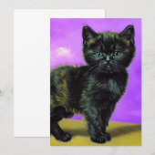 Van Gogh Style Cat Ankündigung (Vorne/Hinten)
