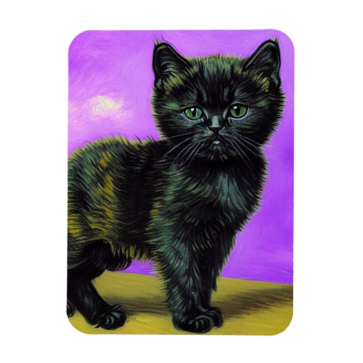 Van Gogh Style Cat Magnet (Vertikal)