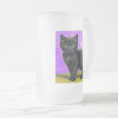 Van Gogh Style Cat Mattglas Bierglas (VorderseiteRechts)