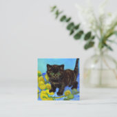 Van Gogh Style Cat mit Sonnenblumen Begleitkarte (Stehend Vorderseite)