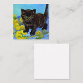 Van Gogh Style Cat mit Sonnenblumen Begleitkarte (Vorne/Hinten)