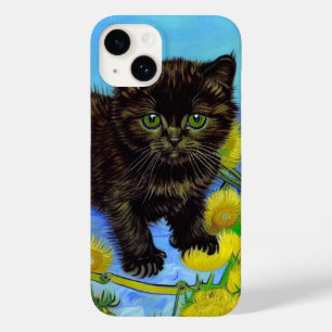Van Gogh Style Cat mit Sonnenblumen Case-Mate iPhone 14 Hülle