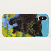 Van Gogh Style Cat mit Sonnenblumen Case-Mate iPhone Hülle (Rückseite (Horizontal))