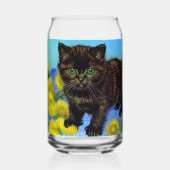 Van Gogh Style Cat mit Sonnenblumen Dosenglas (Vorderseite)