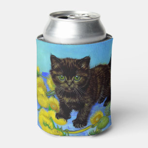 Van Gogh Style Cat mit Sonnenblumen Dosenkühler