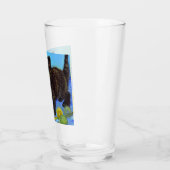 Van Gogh Style Cat mit Sonnenblumen Glas (Links)