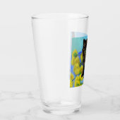 Van Gogh Style Cat mit Sonnenblumen Glas (Rechts)