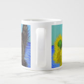 Van Gogh Style Cat mit Sonnenblumen Jumbo-Tasse (Rückseite)