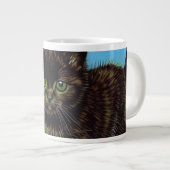 Van Gogh Style Cat mit Sonnenblumen Jumbo-Tasse (Vorderseite Rechts)