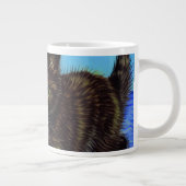 Van Gogh Style Cat mit Sonnenblumen Jumbo-Tasse (Rechts)