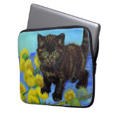 Van Gogh Style Cat mit Sonnenblumen Laptopschutzhülle (Vorderseite Links)