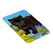 Van Gogh Style Cat mit Sonnenblumen Magnet (Rechte Seite)