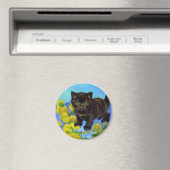 Van Gogh Style Cat mit Sonnenblumen Magnet (In Situ (Geschirrspüler))