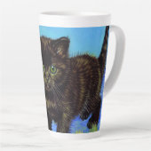 Van Gogh Style Cat mit Sonnenblumen Milchtasse (Rechte Ecke)