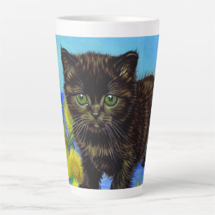 Van Gogh Style Cat mit Sonnenblumen Milchtasse