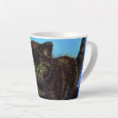 Van Gogh Style Cat mit Sonnenblumen Milchtasse (Rechte Ecke)