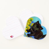 Van Gogh Style Cat mit Sonnenblumen Notizblock (Innenseite)
