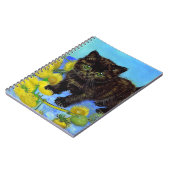 Van Gogh Style Cat mit Sonnenblumen Notizblock (Linke Seite)