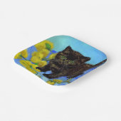 Van Gogh Style Cat mit Sonnenblumen Pappteller (Gewinkelt)