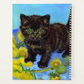 Van Gogh Style Cat mit Sonnenblumen Planer (Rückseite)