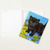 Van Gogh Style Cat mit Sonnenblumen Planer (Anzeige)