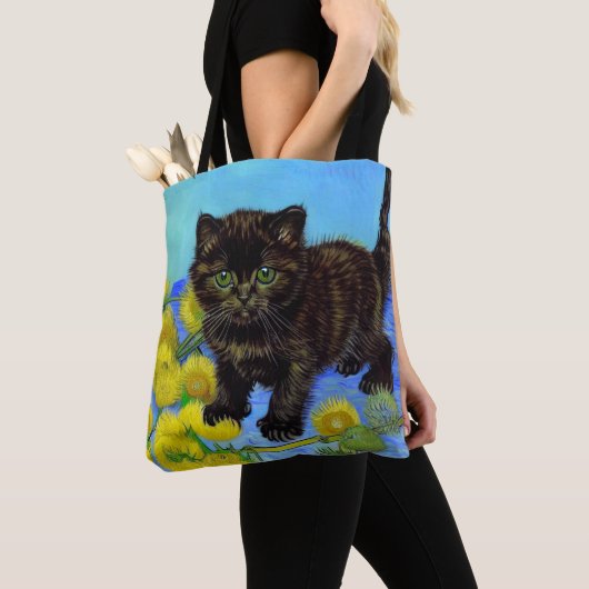 Van Gogh Style Cat mit Sonnenblumen Tasche (Von Nahem)