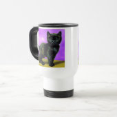 Van Gogh Style Cat Reisebecher (Vorderseite Links)