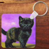 Van Gogh Style Cat Schlüsselanhänger (Rückseite)