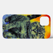 Van Gogh Style Cat Sunset Beach Case-Mate iPhone Hülle (Rückseite (Horizontal))