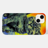 Van Gogh Style Cat Sunset Beach Case-Mate iPhone Hülle (Rückseite (Horizontal))