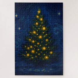 Van Gogh-style Christmas Tree Jigsaw Puzzle