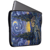 Van Gogh Style Cypress Dusk Midnight Moon Vertical Laptopschutzhülle (Vorne Rechts)