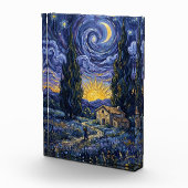 Van Gogh Style Cypress Dusk Midnight Starry Night  Fotoblock (Rechts)