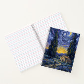 Van Gogh Style Cypress Dusk Starry Night Art  Notizblock (Innenseite)
