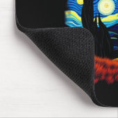 Van Gogh Style Hot Air Balloon Starry Night Long S Mousepad (Ecke)