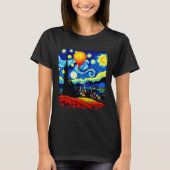 Van Gogh Style Hot Air Balloon Starry Night T-Shirt (Vorderseite)