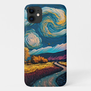 Van Gogh Style iPhone Case mit Swirling Skies
