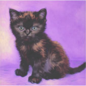 Van Gogh Style Lila Cat Aufkleber (Vorderseite)