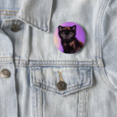Van Gogh Style Lila Cat Button (Beispiel)