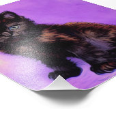 Van Gogh Style Lila Cat Fotodruck (Ecke)