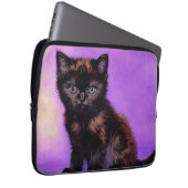 Van Gogh Style Lila Cat Laptopschutzhülle (Vorne Rechts)