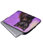 Van Gogh Style Lila Cat Laptopschutzhülle (Vorne Knopf)