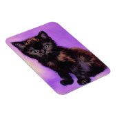 Van Gogh Style Lila Cat Magnet (Rechte Seite)