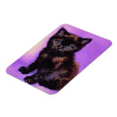 Van Gogh Style Lila Cat Magnet (Linke Seite)