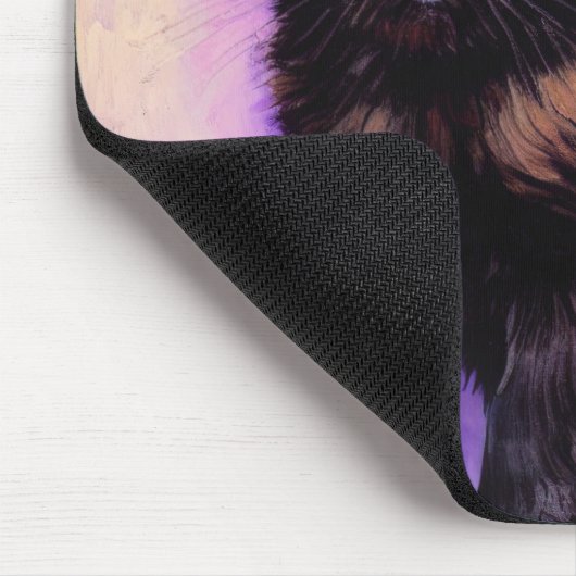 Van Gogh Style Lila Cat Mousepad (Ecke)