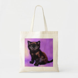 Van Gogh Style Lila Cat Tragetasche
